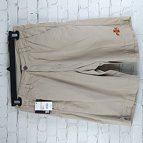 NCCA Iowa State Cyclones Beige Khakis  Shorts 32 - Picture 1 of 8